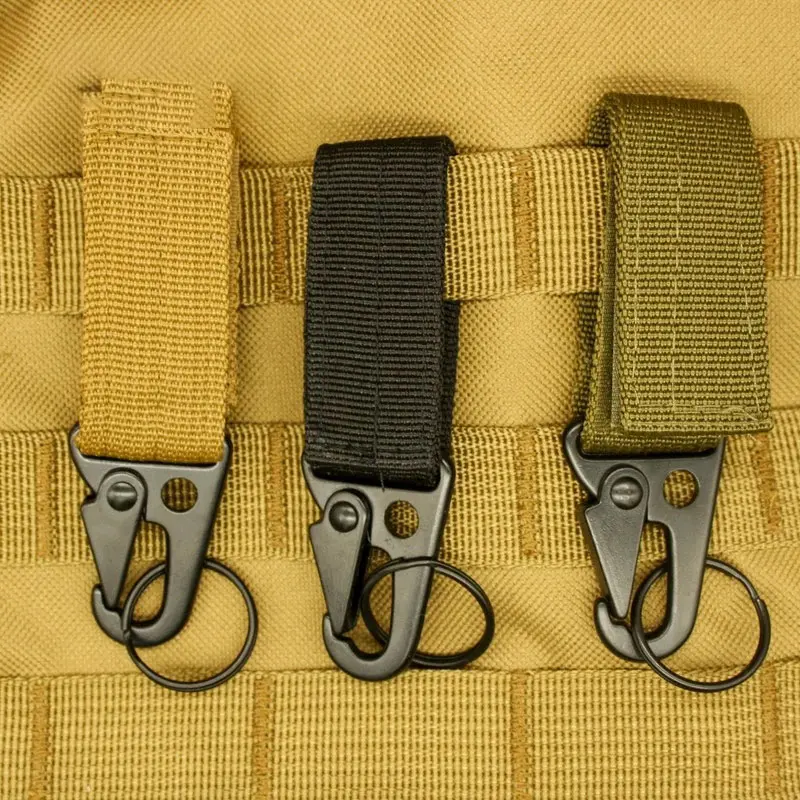 Carabiner High Strength Nylon Key Hook Webbing Buckle Hanging System Belt Buckle Hanging Camping Metal Accessories