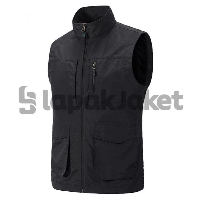Lapakjaket/rompi vest pria outdoor/ rompi lapangan/rompi kerja/rompi casual Abu Navy Formal 4