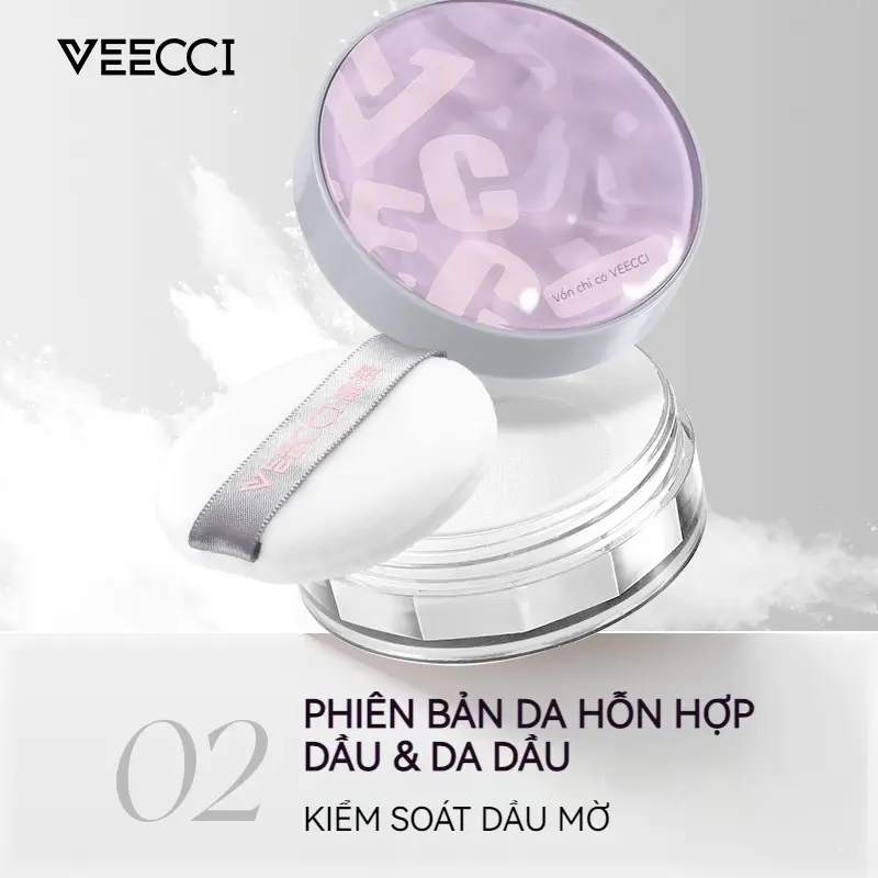 ￼VEECCI Phấn phủ, kiềm dầu, chống thấm nước lâu trôi, dành cho da khô và nhờn/phấn phủ/kiềm dầu/nén/bột/phấn phủ dạng nén/bột/ cushion kiềm dầu/Phấn Phủ/phấn phủ kiềm dầu/phấn nước kiềm dầu/ Cosmetic Nữ Women Mỹ Phẩm Trang Điểm 7