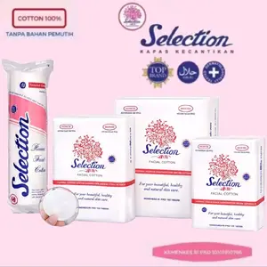 Selection Kapas Facial Cotton Kotak 35gr 50gr 75gr Kapas Round 80pcs - Kapas Pembersih Wajah Kecantikan