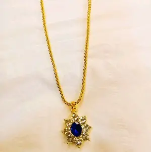 blue safir kalung medan padar aman d pakai Shari hari