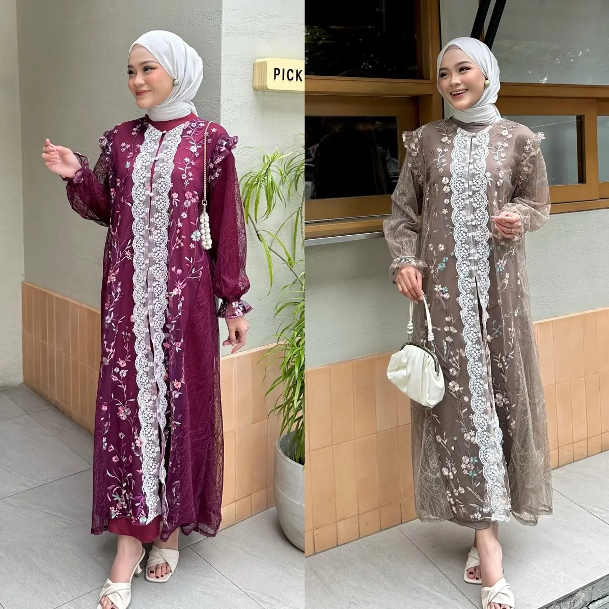 Dezhaf - Zaylin Outer Dress / Dress Tile Garden / Dress Brukat