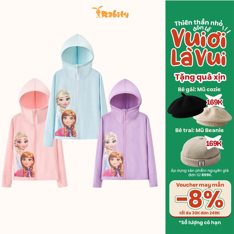  Áo khoác chống nắng bé gái có mũ hình Elsa Disney Rabity 524.002 