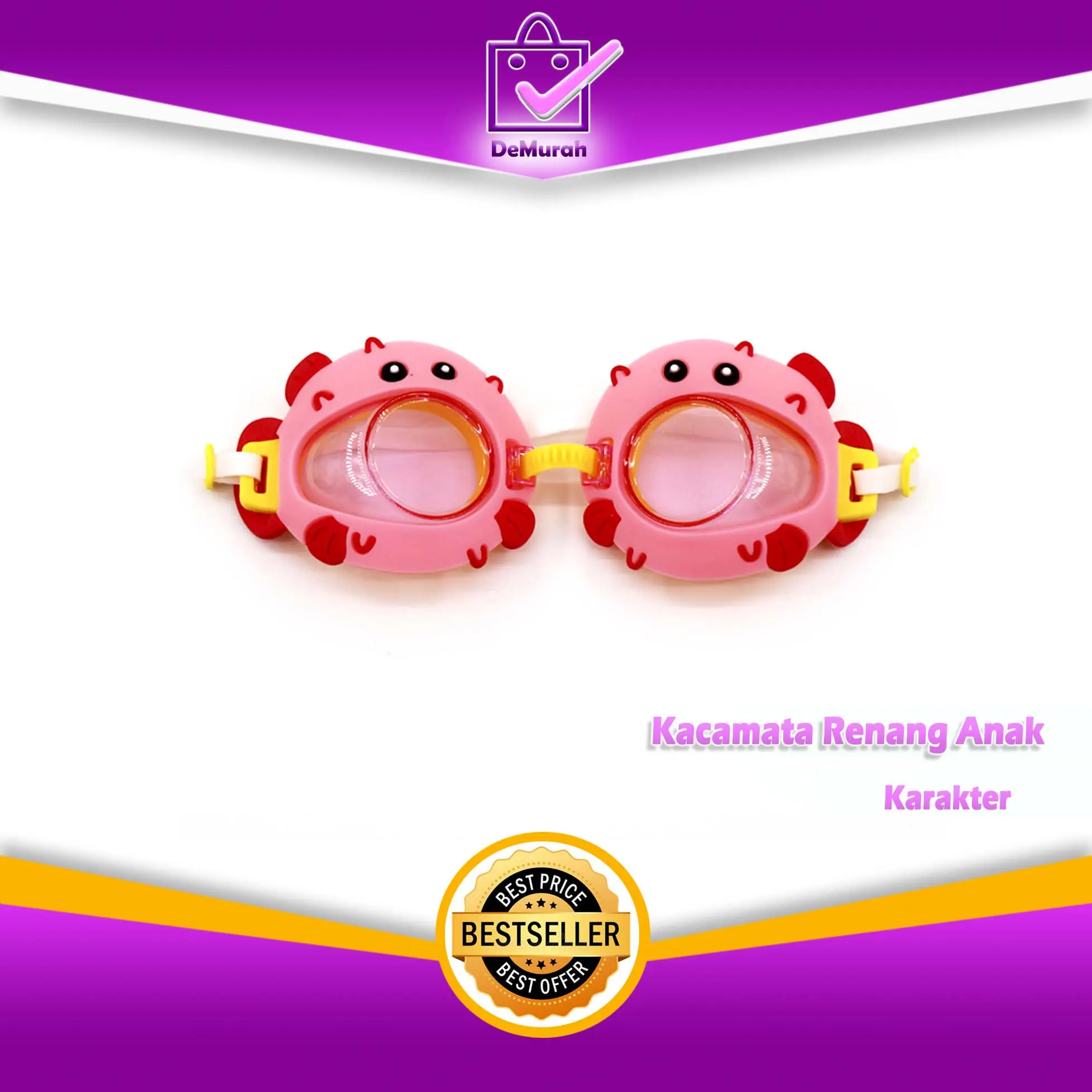 Kacamata Renang Anak Karakter Swimming Goggles 3-7 Tahun A159