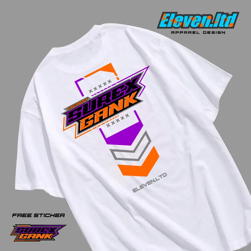 Kaos Surex Gank V2 Super Moto Herex  Tshirt Baju Racing Distro Pria Keren Bahan Katun Combat 24s Free Stiker Cowok Nyaman 0