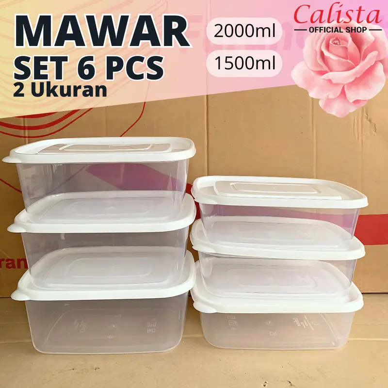 [UKURAN BESAR ] CALISTA UKURAN BESAR 2000ml 1500ml FOOD CONTAINER CALISTA PREMIUM SET WADAH PENYIMPANAN MAKAN SET ORIGINAL CALISTA INDONESIA 6