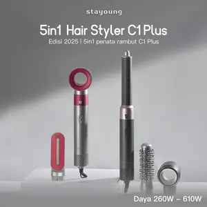 【5in1 Plus】STAYOUNG 2025 5in1 Hair Styler C1 Plus, Alat Penata Rambut Multifungsi 5 IN 1 Terbaru, Pengering Rambut, Blower, Pengeriting