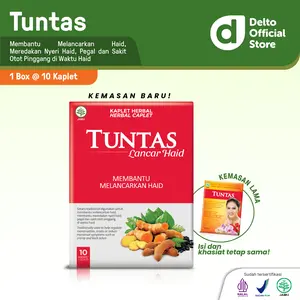 [Best Seller] Tuntas Box 10 Kaplet Herbal Wanita - Lancar Haid Meredakan Nyeri Haid Pegal Sakit Otot Pinggang saat Menstruasi