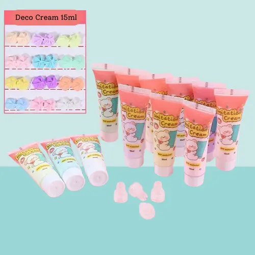 Deco Cream 15ml (Sudah Dapat Spuit) Liquid Clay untuk Dekorasi DIY Hias Casing HP 0