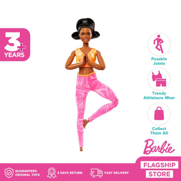Gambar Barbie Made To Move Brunette Doll With Removable Sport Top & Pants - Mainan Boneka Anak Perempuan dari Barbie Indonesia Kota Tangerang Tokopedia