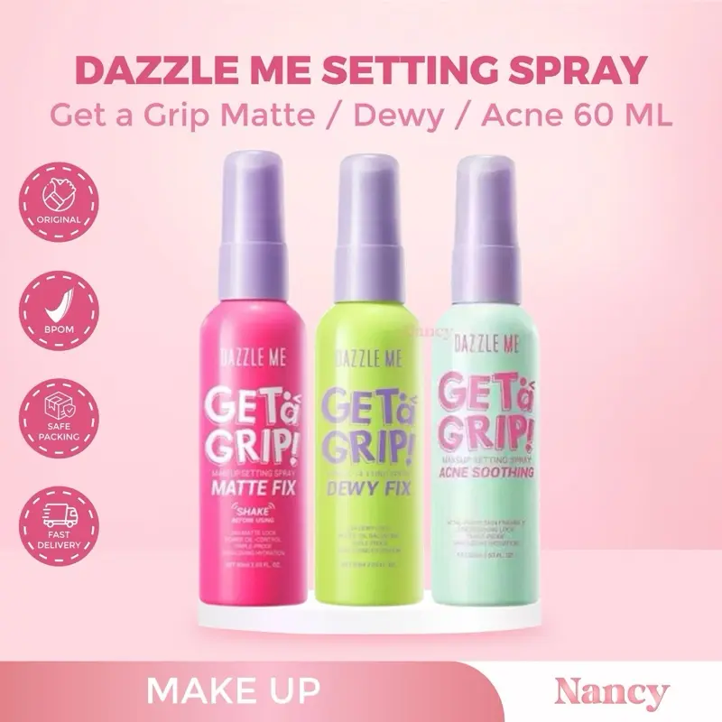 DAZZLE ME GET A GRIP SETTING SPRAY FINISHING 60 ML 0