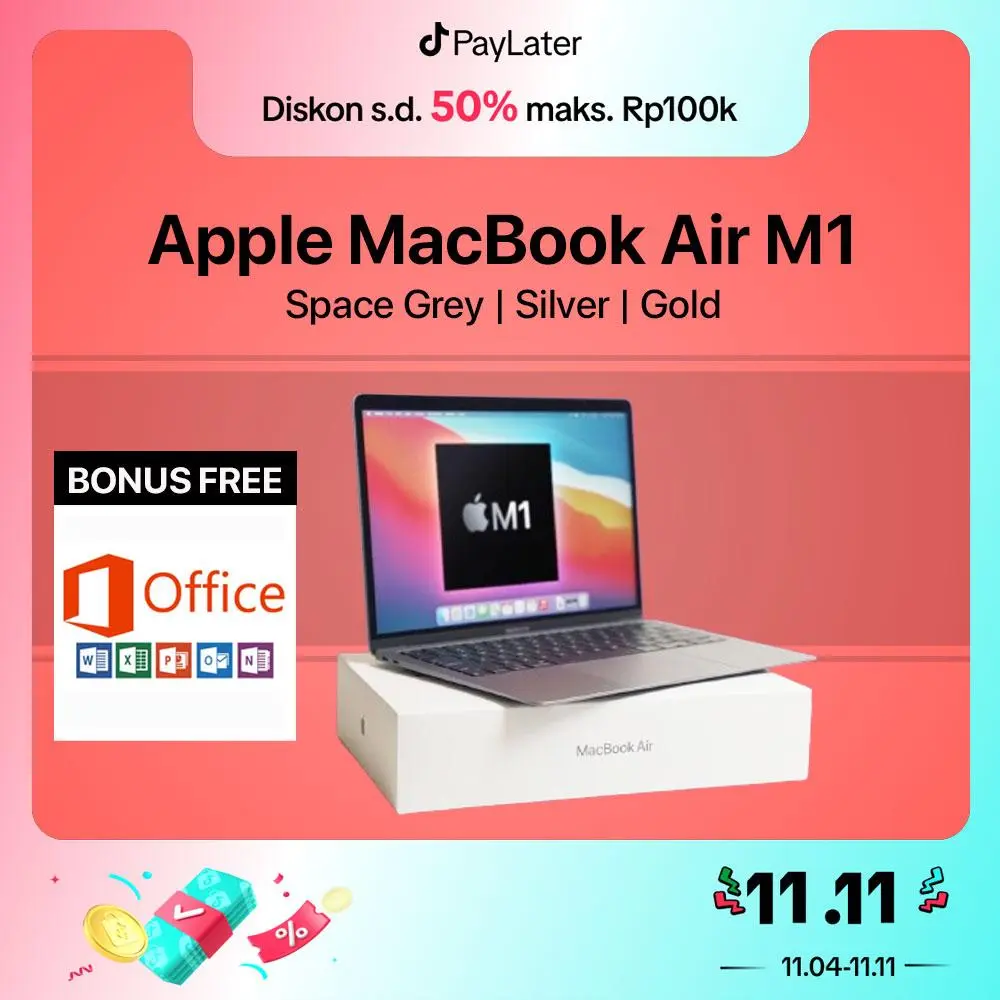[ EXCLUSIVE KOHCUN ] Apple Macbook Air 13 inch M1 Chip 256GB Garansi 1 Tahun