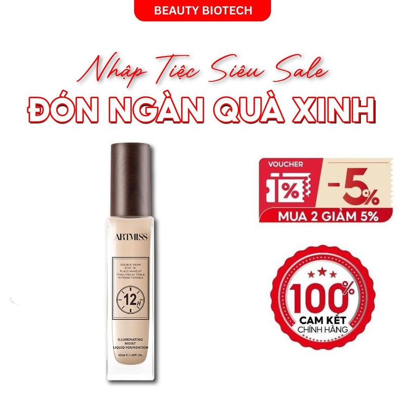 Kem nền ARTMISS mỏng nhẹ, lâu trôi, giữ nền kéo dài 12 giờ 40ml Cosmetic Mỹ Phẩm