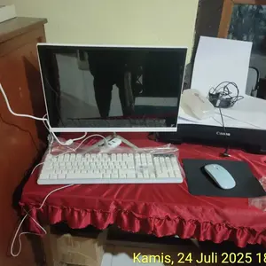HW Komputer Full PC All-in-One Baru Terbaru HD Super Tipis Intel Core i3/i5/i7 Untuk Rumah, Belajar, Kantor, Gaming dan Hiburan - 19/22/24/27 Inch Curve Gratis Keyboard dan Mouse! . Kemasan karton dan busa Rak Kayu Inklusif.Garansi 1 Tahun. Kabel Layar