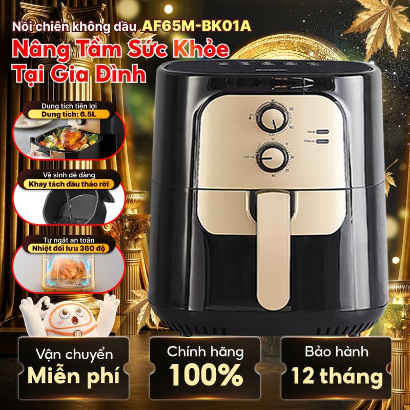 Gaabor | Nồi Chiên Không Dầu AF65M-BK01S 6.5L 1400W Chống Dính Điều Khiển Cơ…