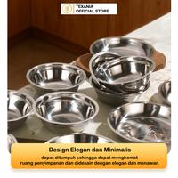 Gambar [EXCLUSIVE KING KEVIN] TEXANIA PAKET Mangkuk dan Piring Stainless Anti Karat Foodgrade Multifungsi Diameter Mangkuk 18cm 6pcs dan Piring Diameter 22cm 6pcs Kitchenware dari Texania house ware store Kota Tangerang 3 Tokopedia