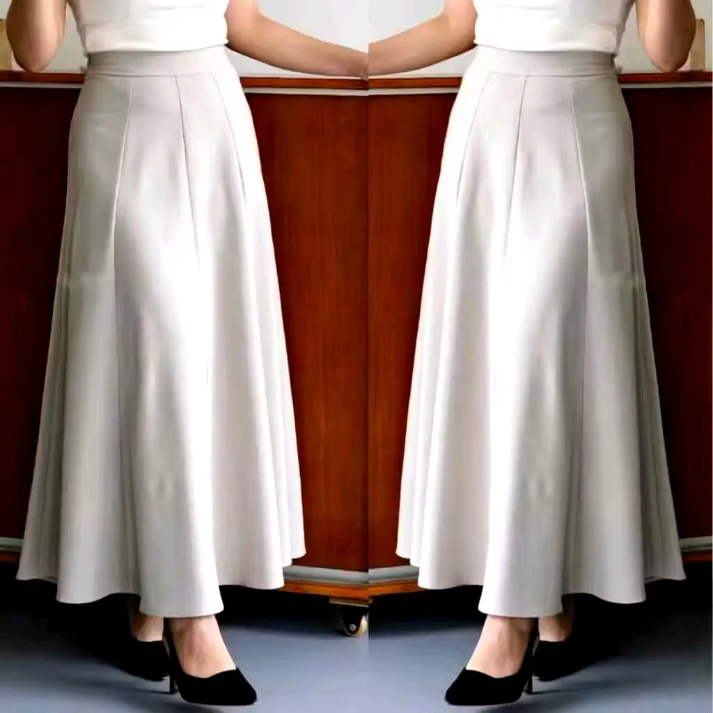 Rok Audi skirt Rok Scuba Rok Wanita Anti Kusut & Simple belt