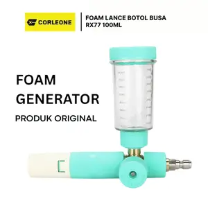 Botol Busa Salju RX77 Foam Lance Foam Generator 100ml dengan Nosel Adjustable Kopling 1/4" untuk Mesin Cuci Mobil Kendaraan Bertekanan Corleone