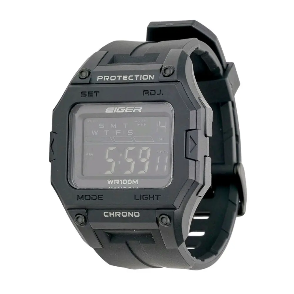 Eiger 1989 Karlskoga Original Jam Tangan Digital Adventure Fashion | Warna Hitam
