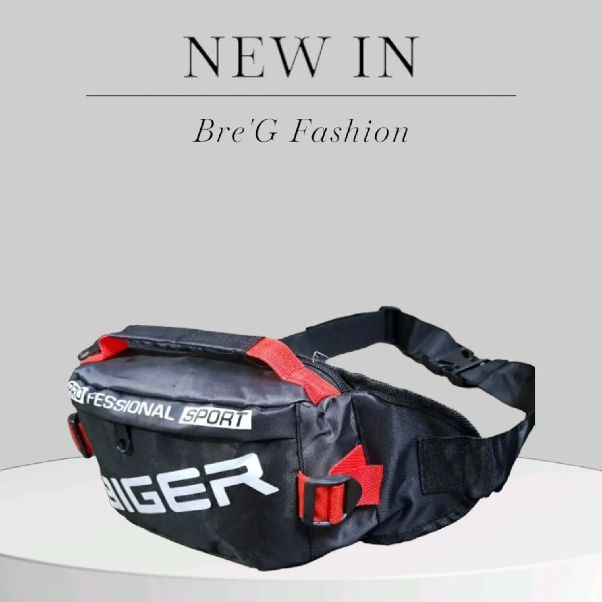 Waistbag trendy pria tas pinggang terbaru bahan nilon tas pria Aiger Selempang