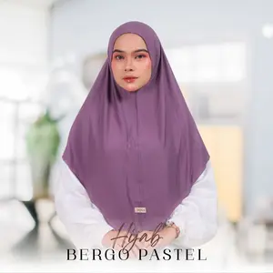 Hijab Daily Bergo Pastel Instan Warna Lembut Nyaman Size L - Amrina Zainab