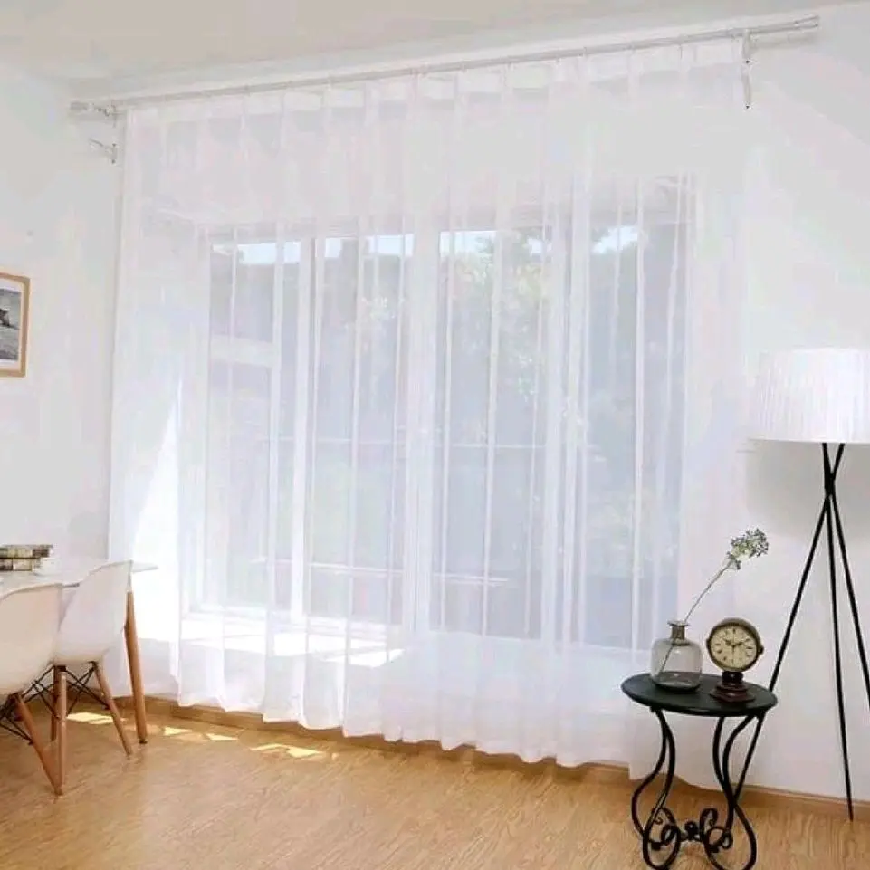 Vitrase Voil Putih Polos Dalam Gorden Pengait SS