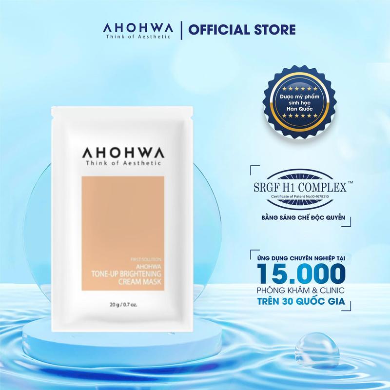 Ahohwa - Tone-Up Brightening Cream Mask - Mặt nạ ủ trắng dạng kem - 20g