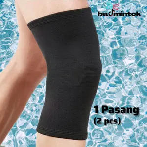 (SEPASANG) DEKER LUTUT HITAM - KNEE SUPPORT PELINDUNG PROTECTOR PENCEGAH CEDERA