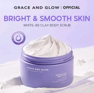 Grace and Glow White-B3 Clay Body Scrub For Bright  and Smooth Skin