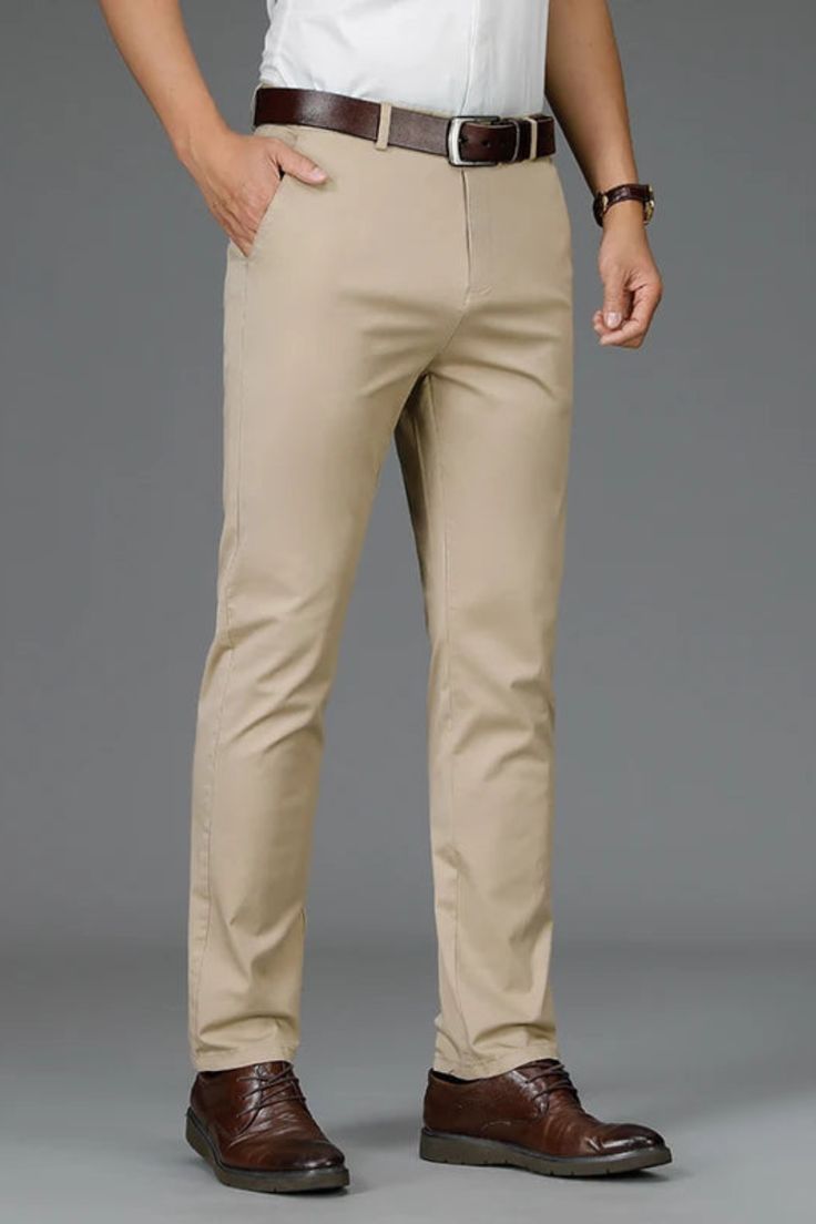 Slimfit Celana Kerja Panjang Bahan Wol Pria Model Terbaru