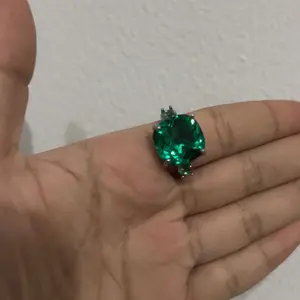IS64 Liontin Topaz Aquamarine Baru Anting Batu Permata Berwarna Persegi Besar Karat Gemuk Cincin Paraiba Set Berlian Hijau untuk Wanita