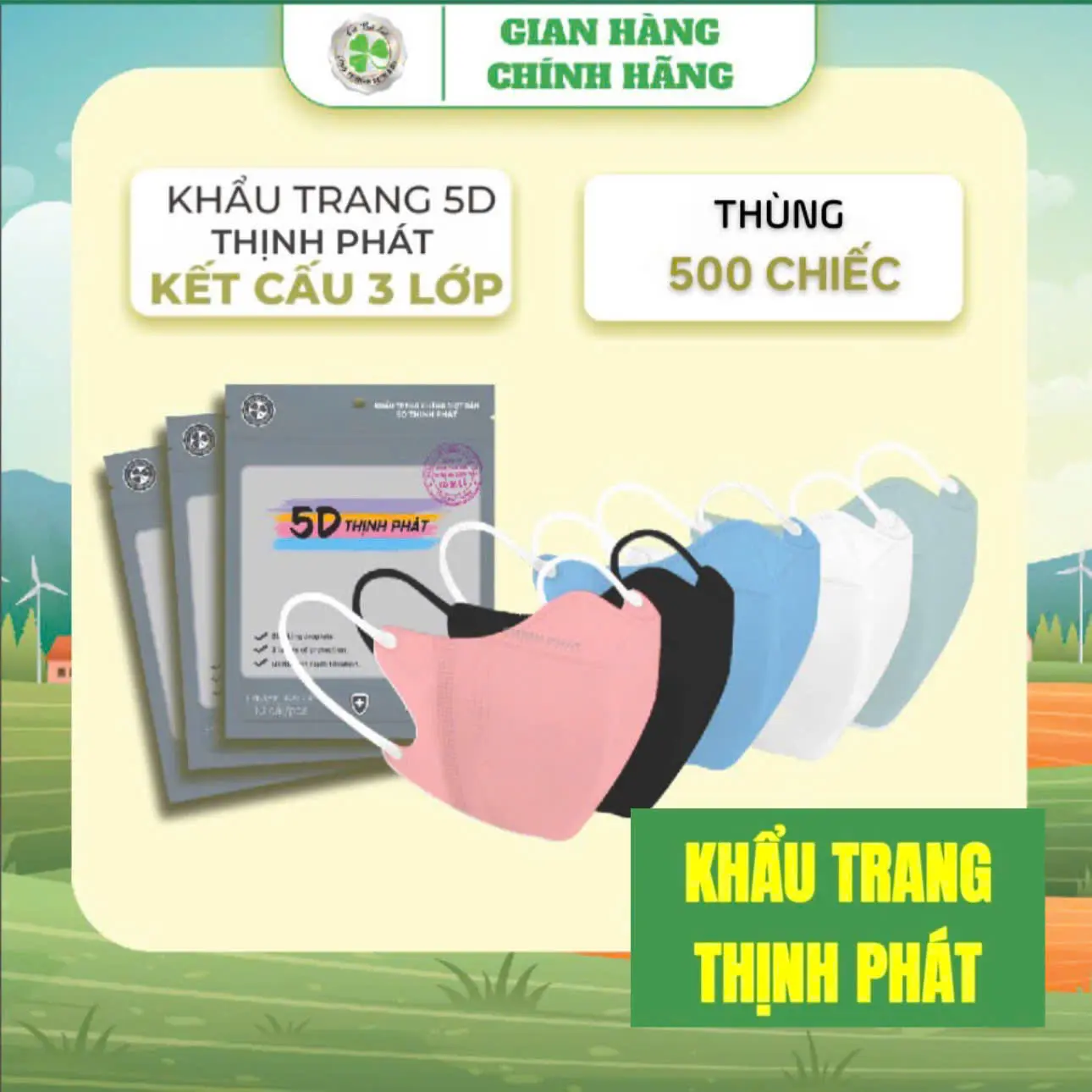 500 Chiếc Khẩu Trang 5D Thịnh Phát Phụ Kiện Mask