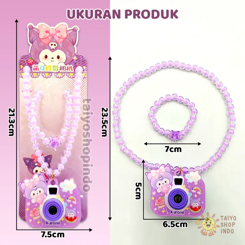 TAIYO Kamera Proyektor Kalung Sanrio Karakter Camera Projector Gambar DIY Guka Gooka Mainan Anak 3