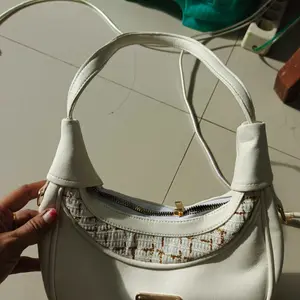 HARUKA Tas Selempang Bahu Wanita Berlin Bahan Kulit Sintetis & Tweed Kanvas Slingbag Stylish Dan Elegan Anggun Korea Imut