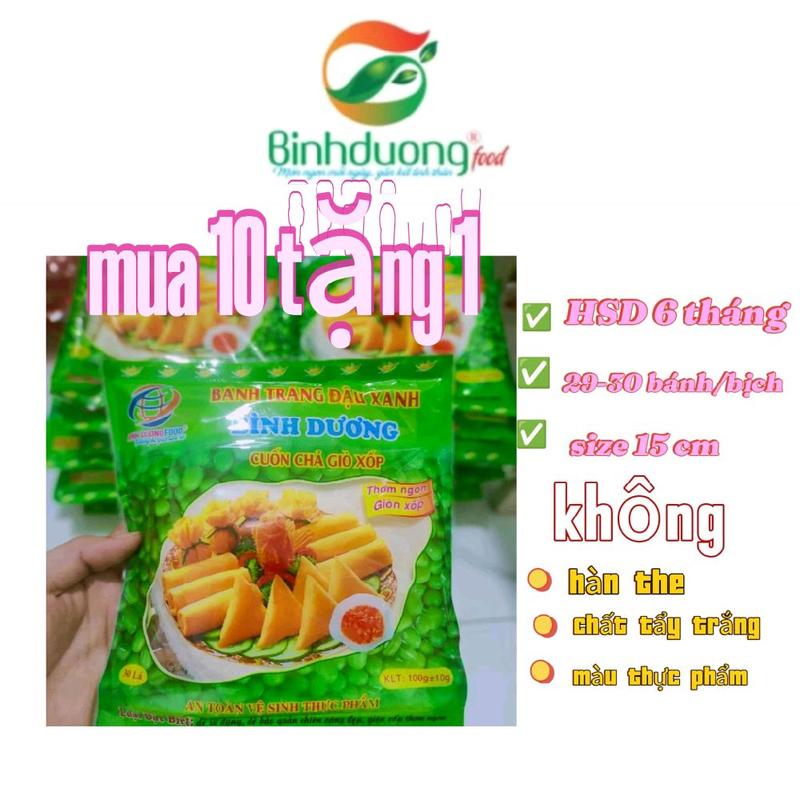  Bánh Tráng Bò Bía Đậu Xanh Cuốn Chả Giò Đa Nem Bình dương Food Chay Mặn Dùng Được. Mua 10 Tặng 1 