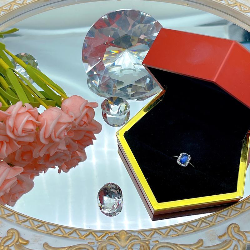 Product Introduction of S925 blue moonstone  02 ring Birthday Anniversary Daily 3