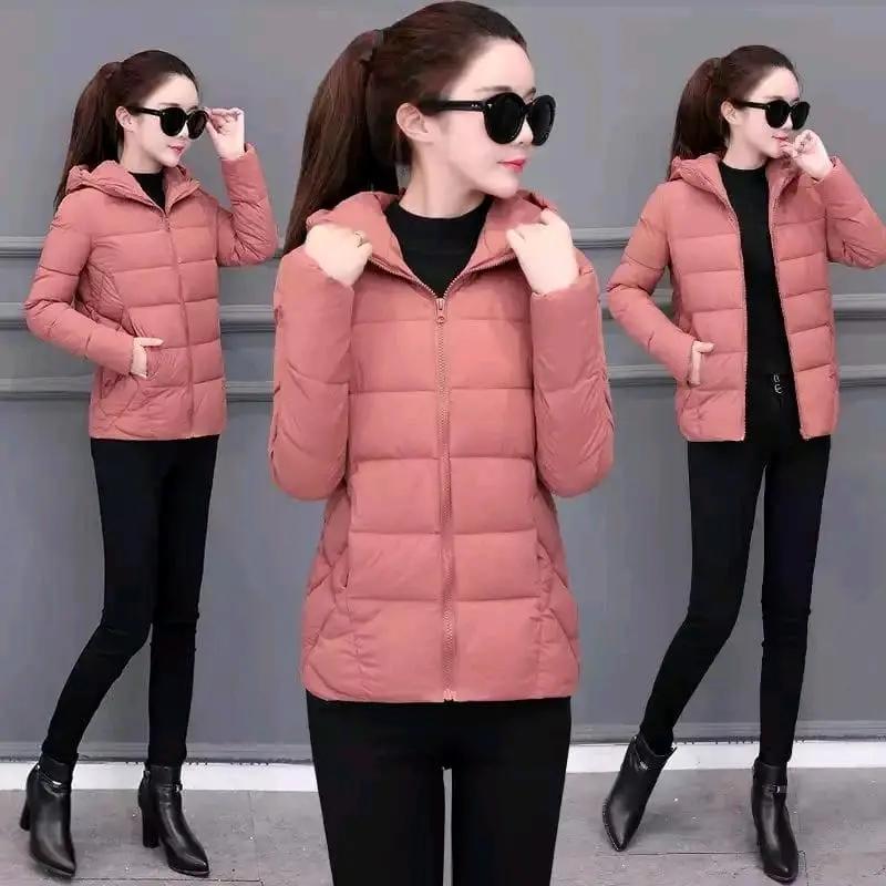 Jaket Wanita Winter Taslan ZN Waterproof & Windproof - Warna Hitam/Pink/Biru Denim/Abu/Broknwhite/Merah Bata/Biru Navy - Size S-XXL - High Tebal Nyaman Cewek Panjang Parka Blazer Parasut Bulu 3