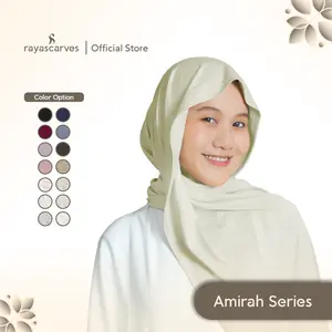 Rayascarves - Pashmina Kaos Rayon Airflow Premium - Hijab Pashmina Meleyot - Amirah Series