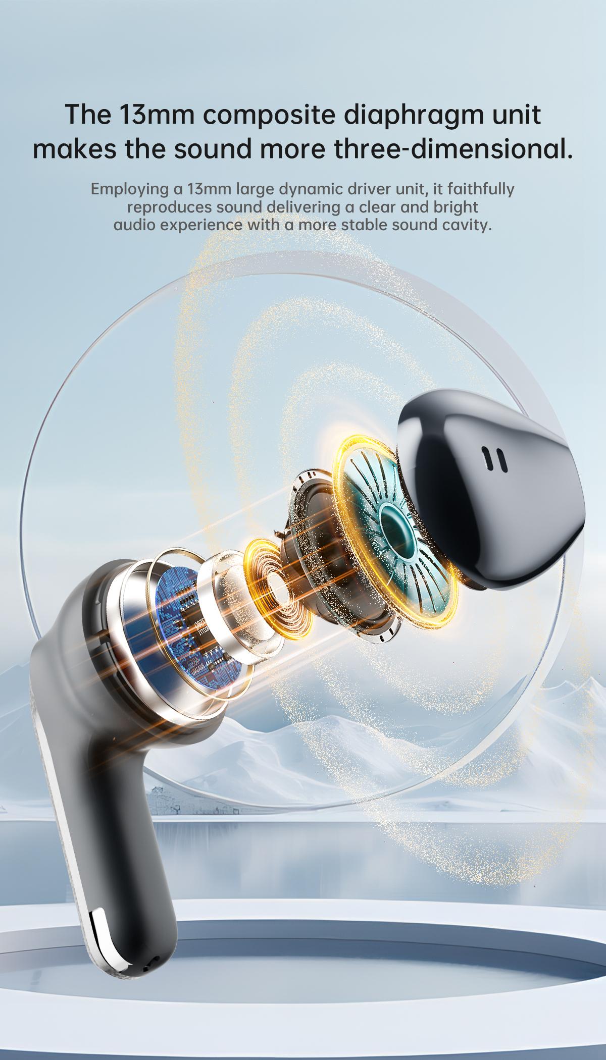 Monster GT15 Wireless Earphone Bluetooth 5.4 HD Panggilan Pengurangan Kebisingan Latensi Rendah Sport Earbuds dengan Mic 300mAh Baterai 24H Waktu Main