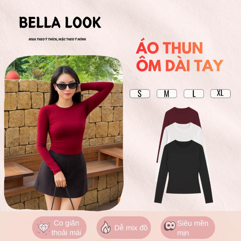 BellaLook Áo Thun Cổ Tròn Dài Tay Chất Co Dãn Mềm Mịn BellaLook - 868 Thoải Mái Tối Đa Phù Hợp Mọi Hoạt Động Hàng Ngày