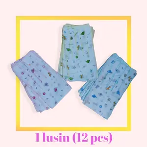 1 lusin gurita tali motif / polos /polos warna