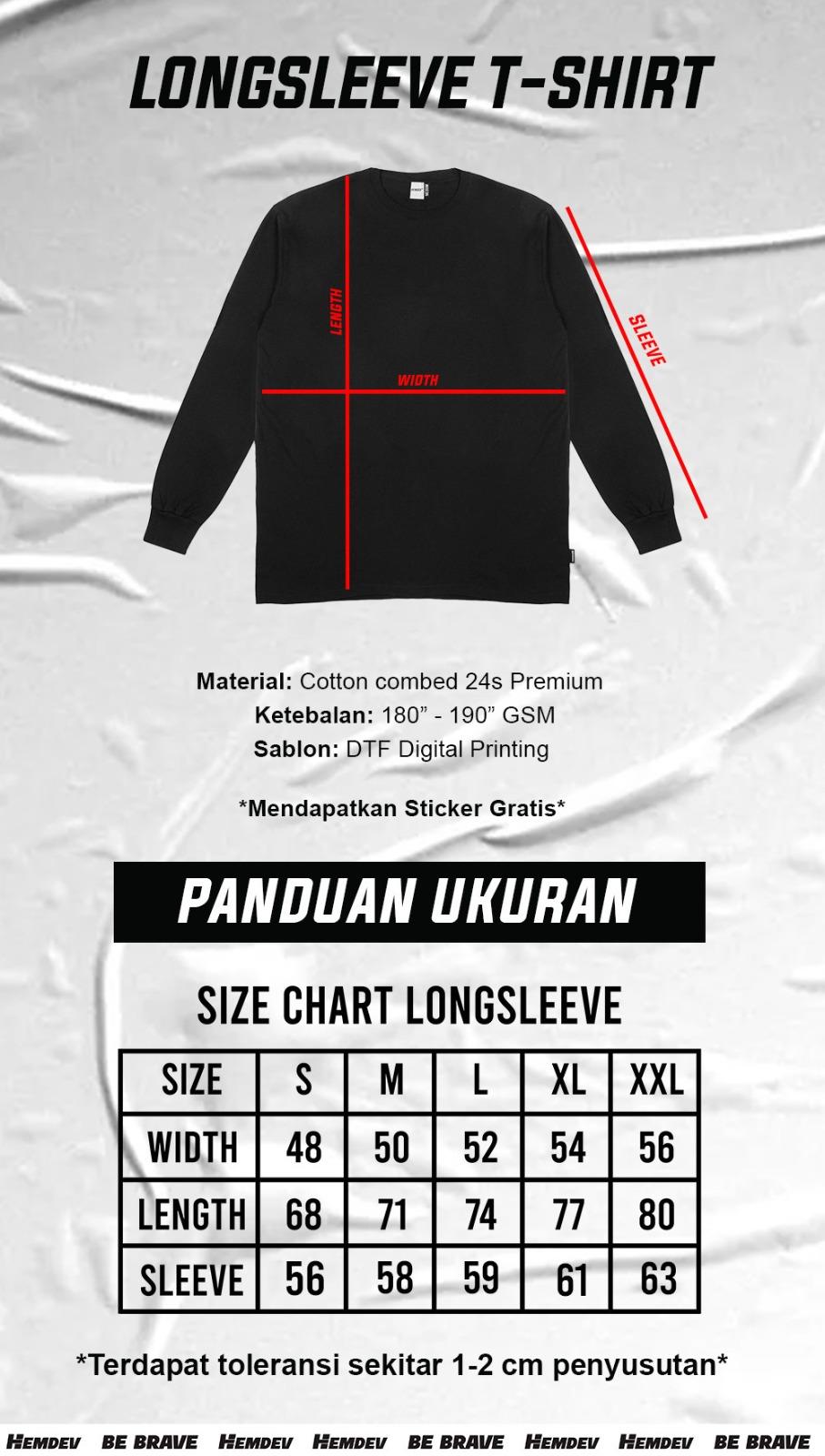 Hemdev Tshirt Longsleeve Glory White Tees Katun Hemdev Tshirt Longsleeve Glory White Tees Katun