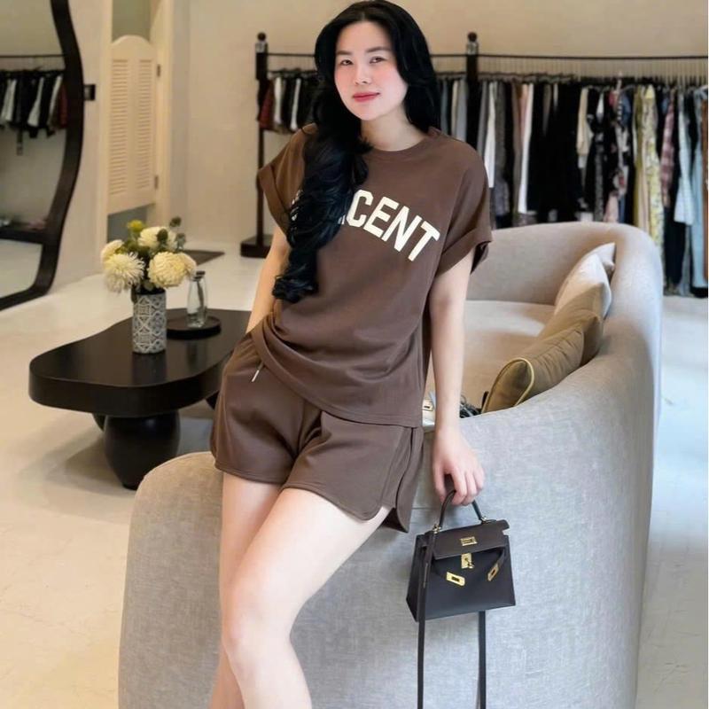 Bộ mặc nhà nữ mùa hè , đồ bộ bigsize chất cotton Gemmy House in chữ Incen 2