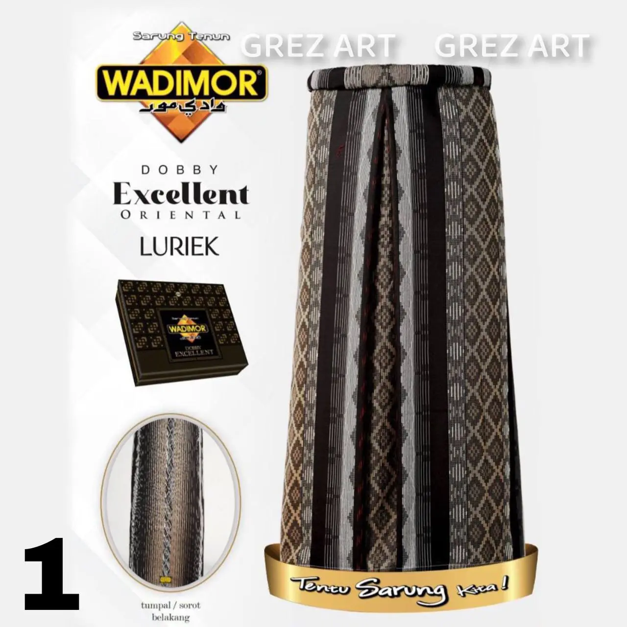 Sarung Wadimor Jacquard Classic Songket Hitam