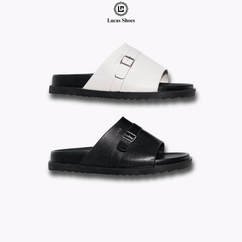 Dép Quai Ngang Nam Lucas Frank Sandal,  Khuy Hợp Kim, Đế Cao Su, Chống Trượt.