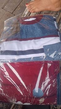 Product Review of Anzaini Baju Setelan Jeans Wanita Jumbo Dewasa Atasan Kaos Combed 24s, Bawahan Celana Jeans Kulot Cargo Panjang Motif Sablon Adem dan Nyaman from t**1 1