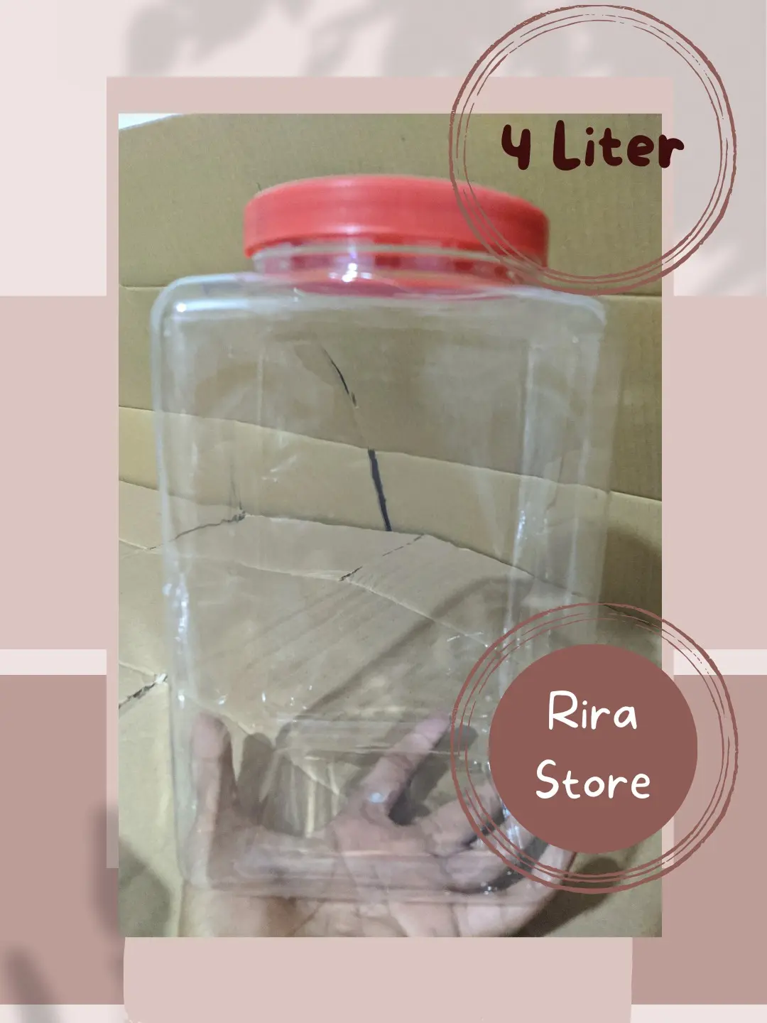 Toples Plastik 4L Kotak Pakai Tutup Tanpa Handle