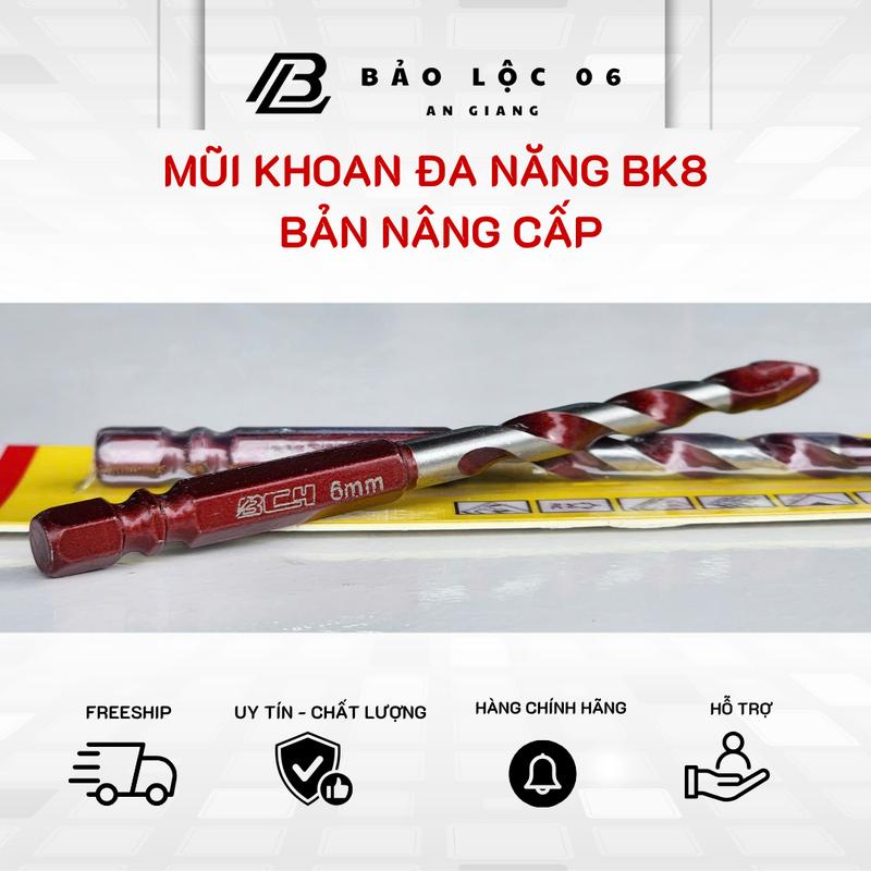 { Bản Nâng Cấp } Mũi Khoan Đa Năng BK8 Pro Max - Xuyên Gạch Bóng Kiếng Không Nứt Không Trượt Chuyên Khoan Tường Gạch Bảo Vệ Men Bóng Kiếng