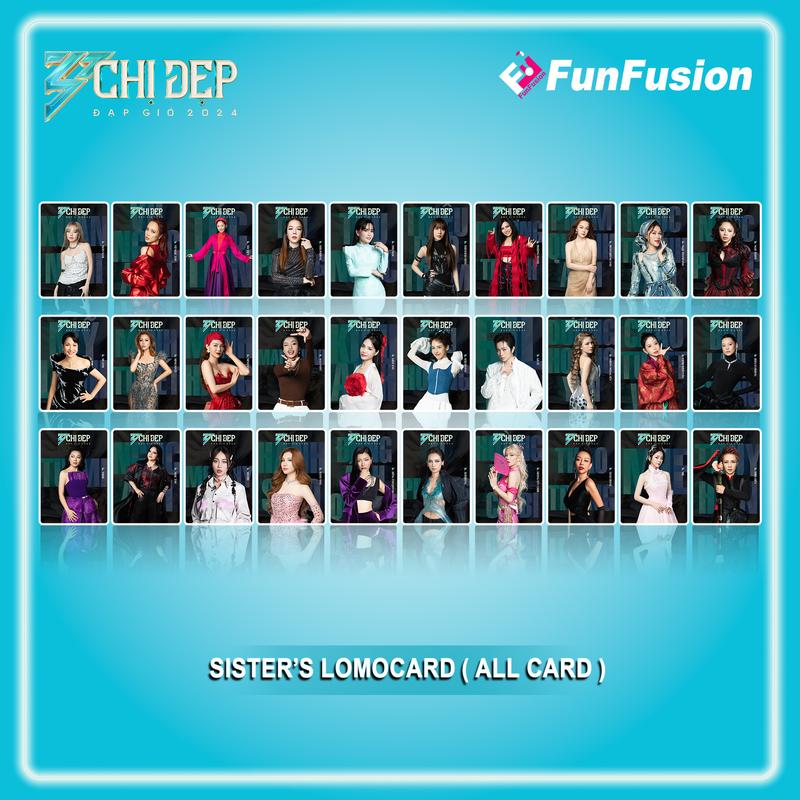 FunFusion - Lomocard Bộ sưu tập thẻ - 1 Gói 5 thẻ CHỊ ĐẸP 2024 BLIND CARD IDOL CARD 2