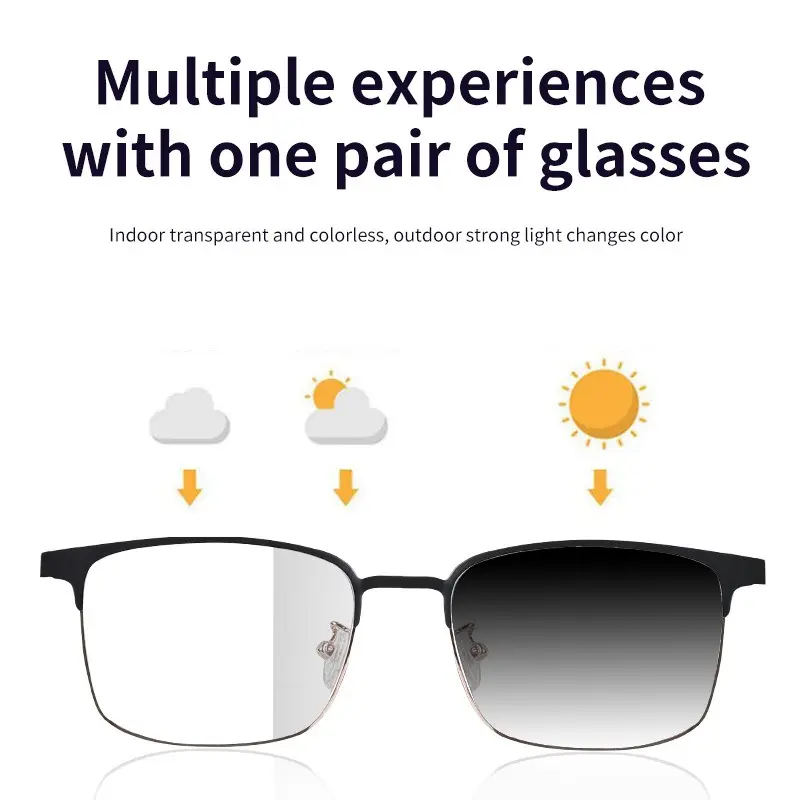 Smart glasses with Bluetooth function: can play music and make calls, lenses can change color and have UV protection function 3